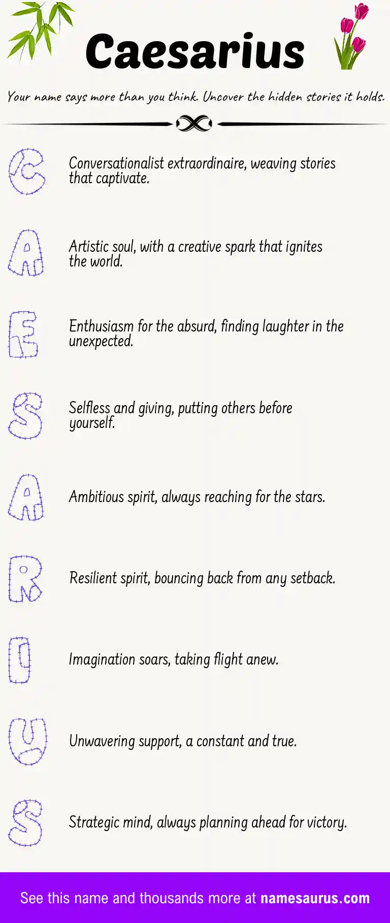 Acrostic poem about Caesarius.