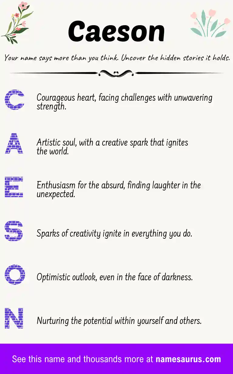 Acrostic poem about Caeson.