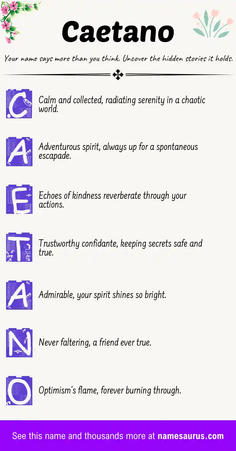 Acrostic poem about Caetano.