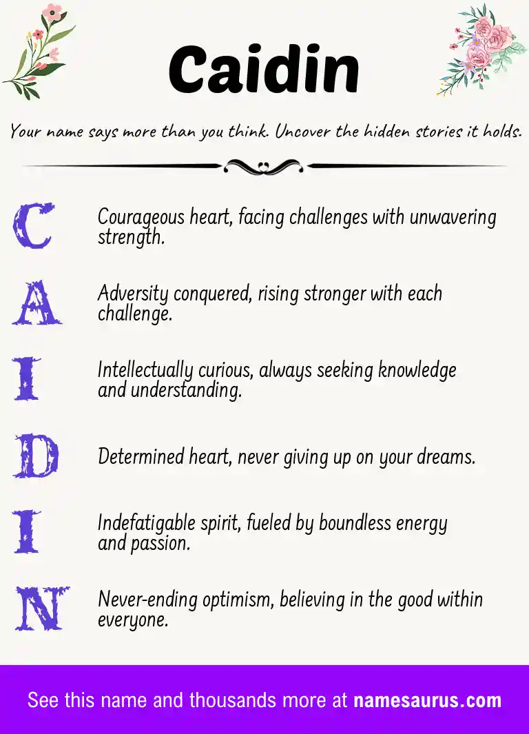 Acrostic poem about Caidin.