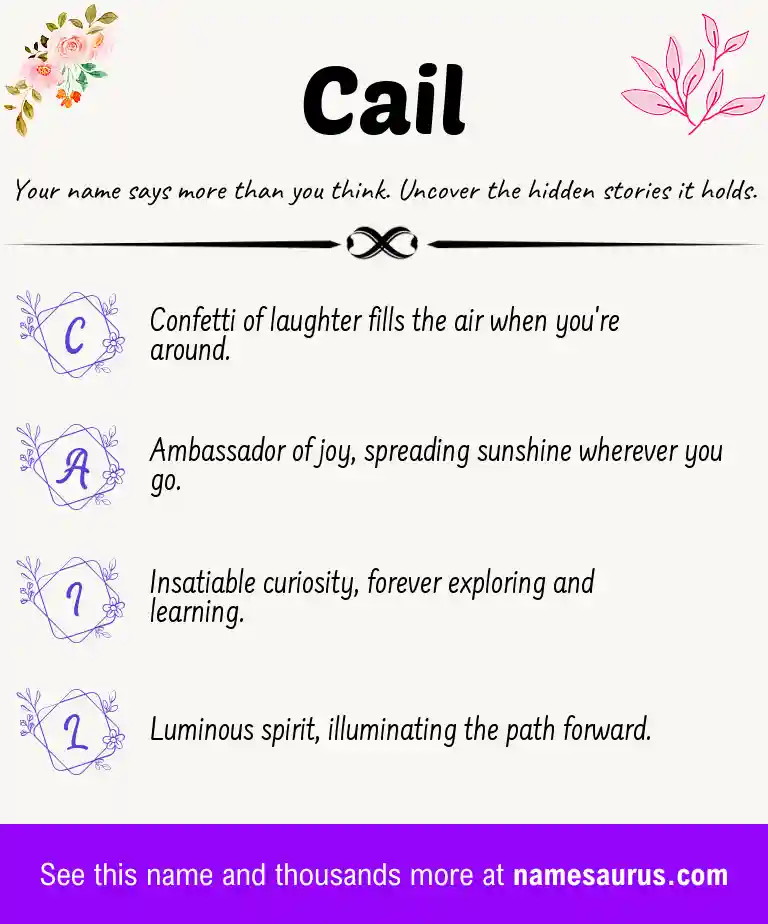 Acrostic poem about Cail.