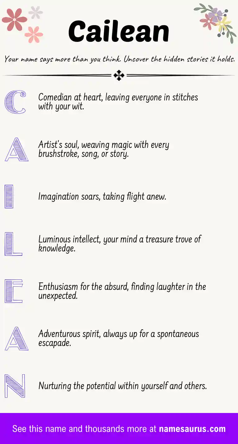 Acrostic poem about Cailean.