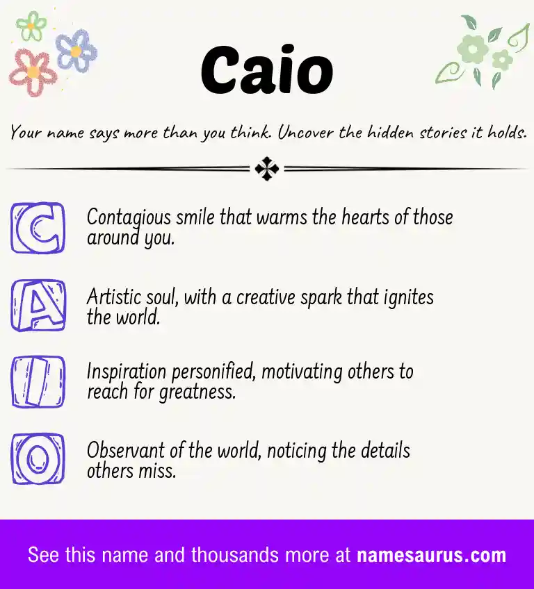 Acrostic poem about Caio.