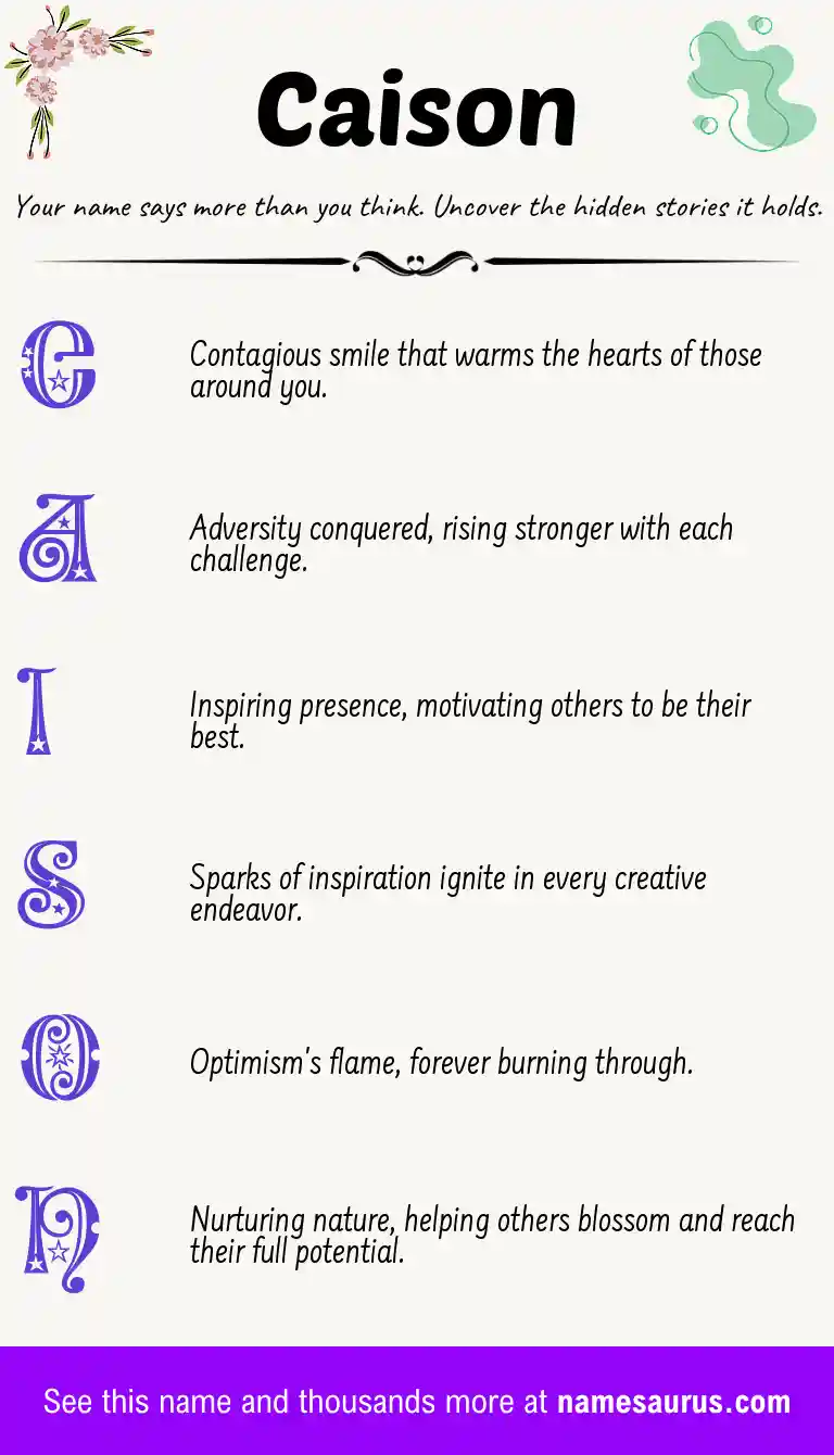 Acrostic poem about Caison.