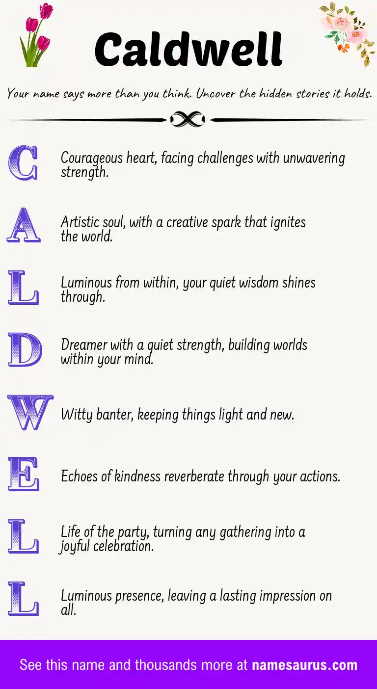 Acrostic poem about Caldwell.
