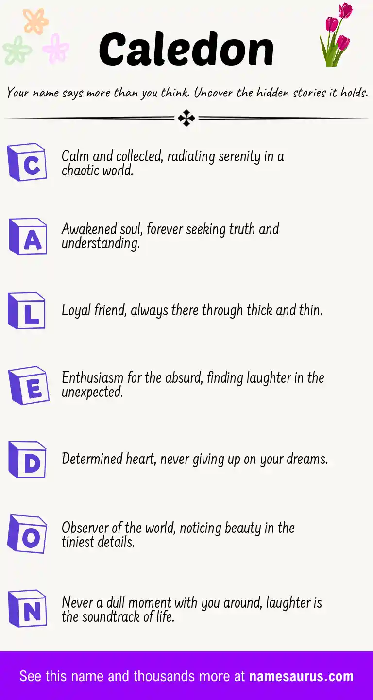 Acrostic poem about Caledon.