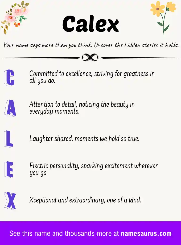 Acrostic poem about Calex.