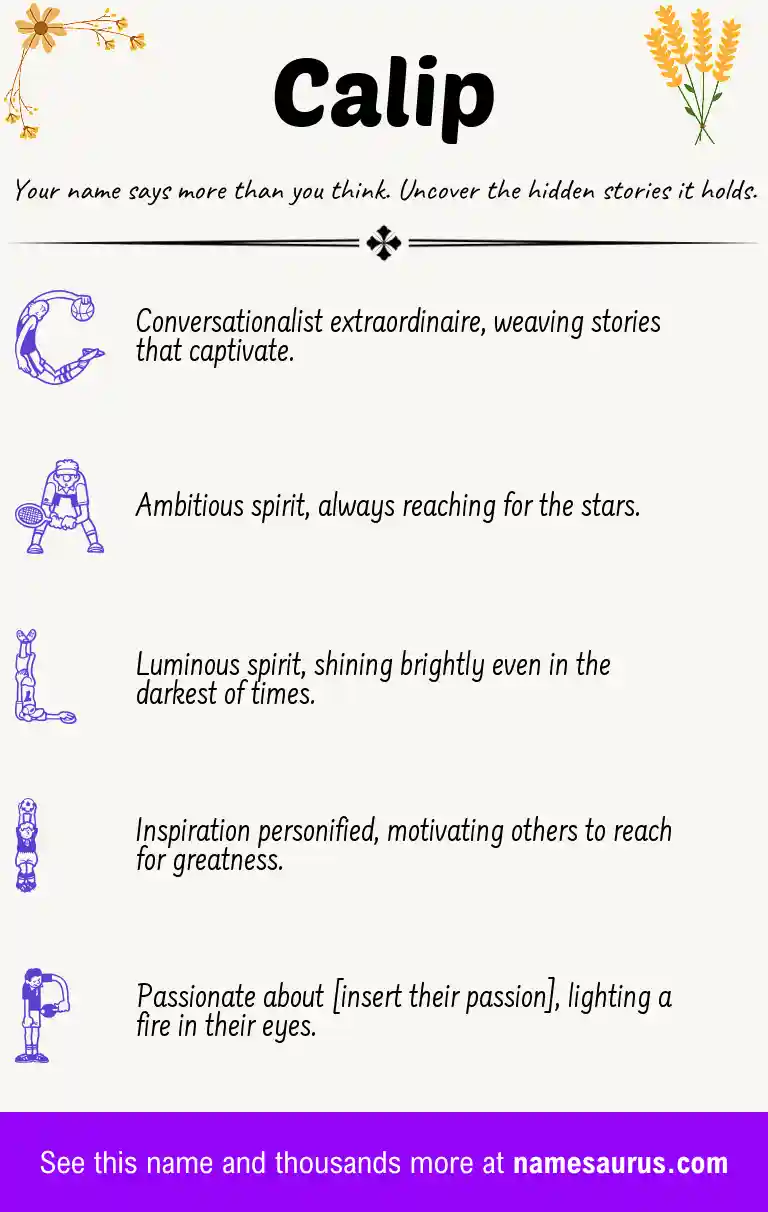 Acrostic poem about Calip.