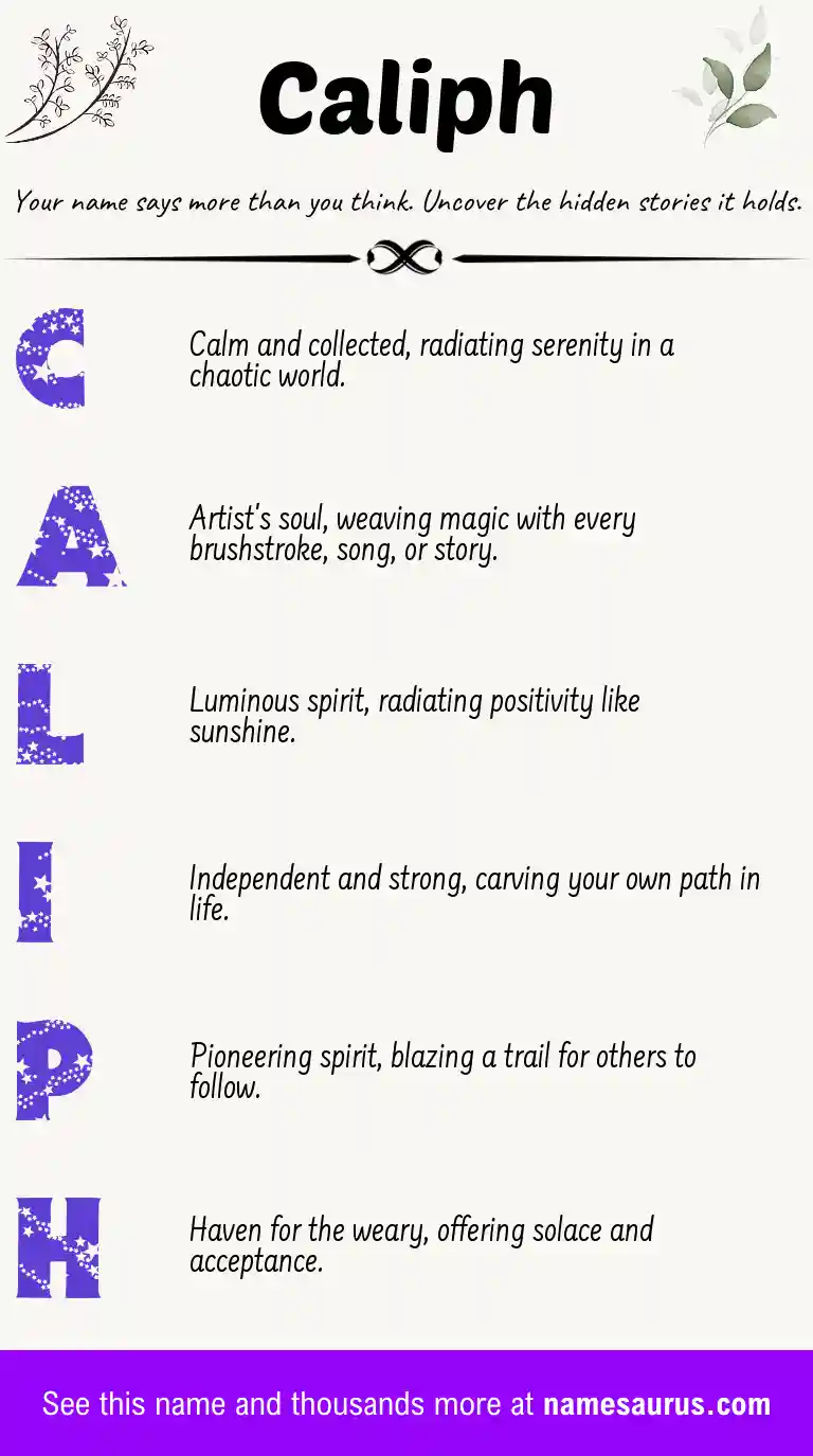 Acrostic poem about Caliph.