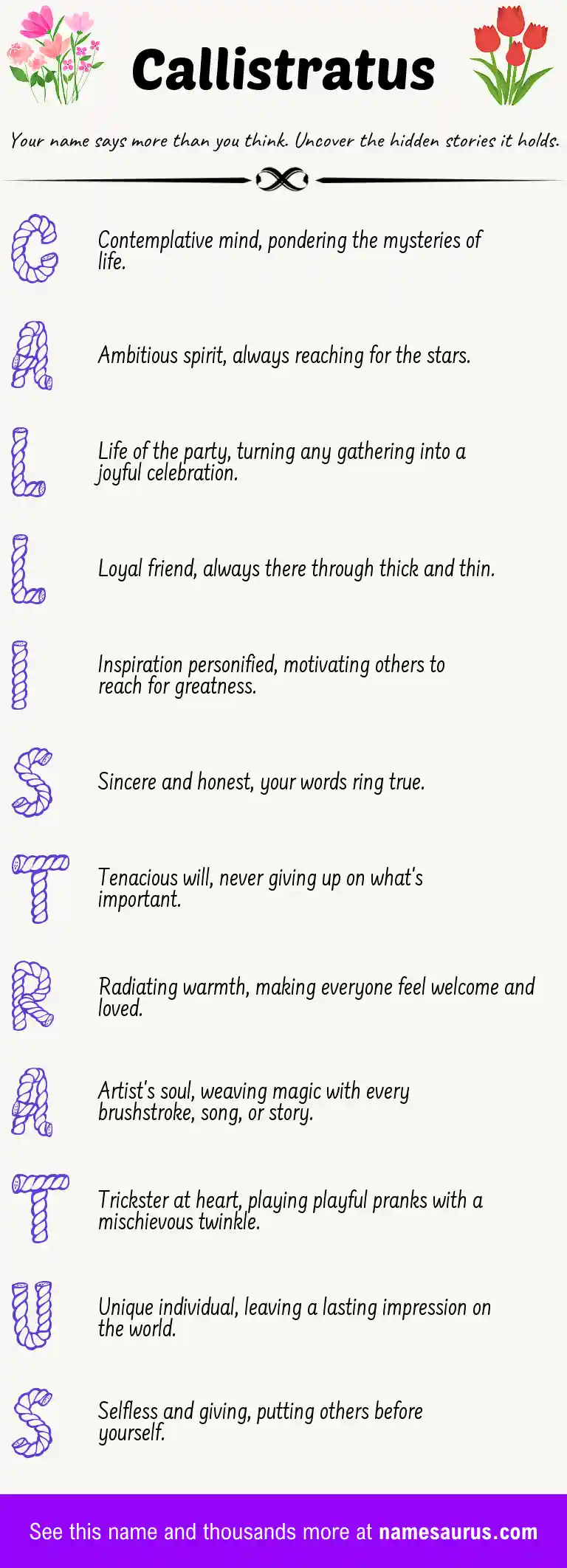 Acrostic poem about Callistratus.