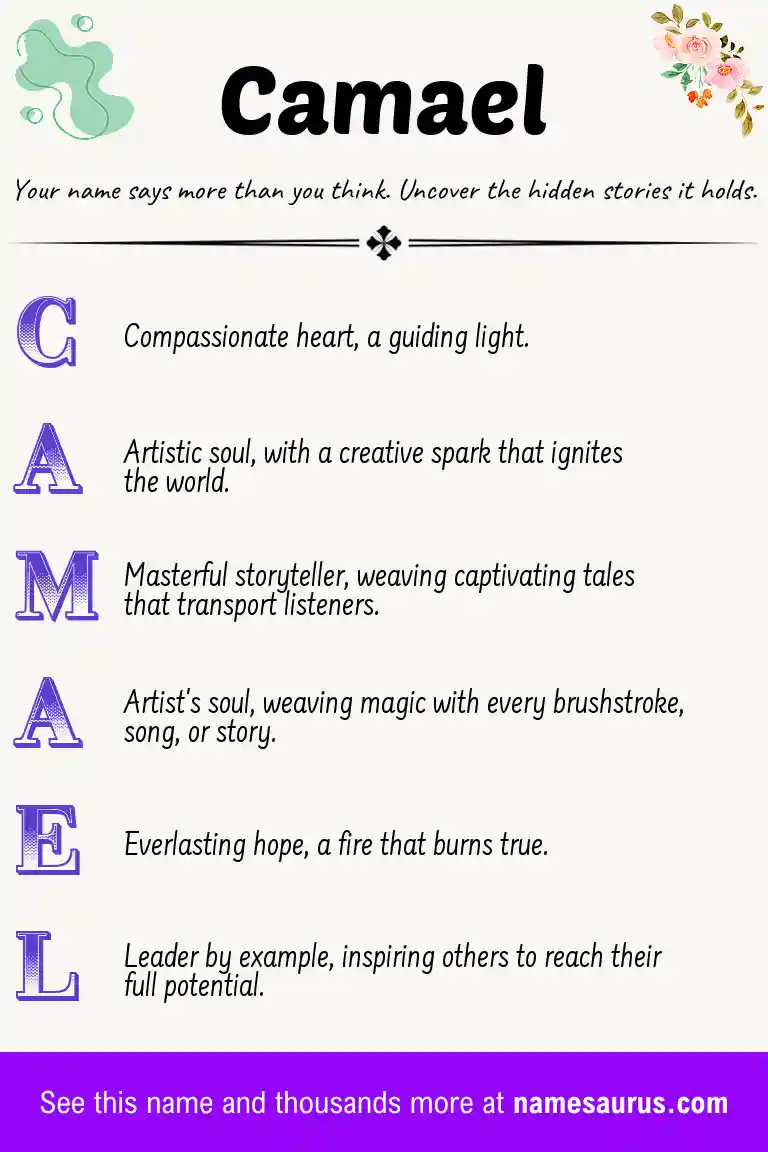 Acrostic poem about Camael.
