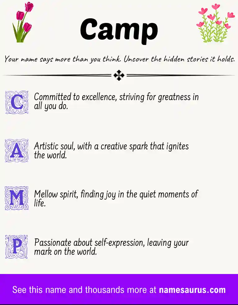 Acrostic poem about Camp.
