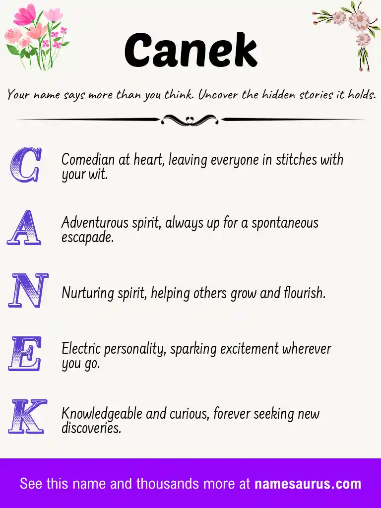 Acrostic poem about Canek.
