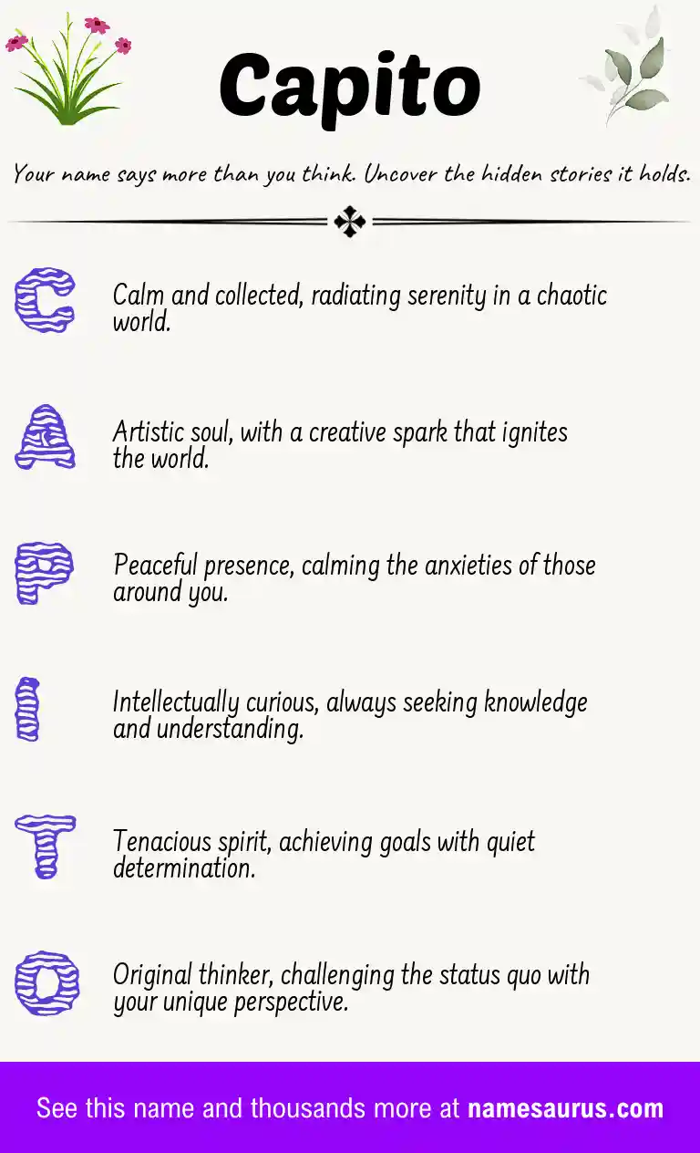 Acrostic poem about Capito.