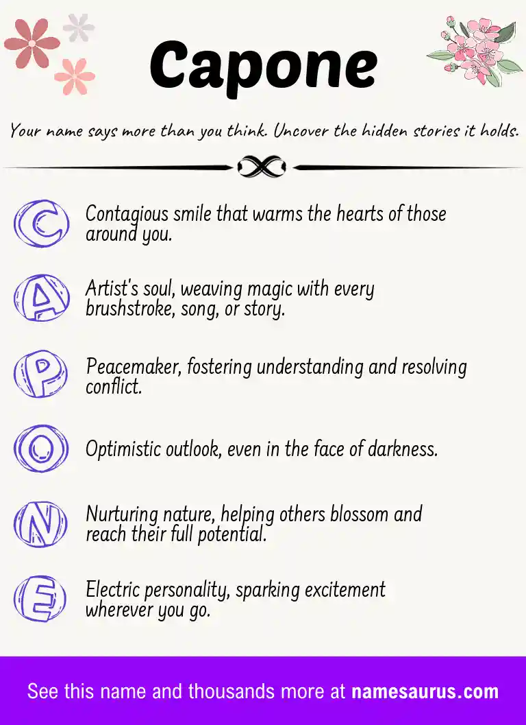 Acrostic poem about Capone.