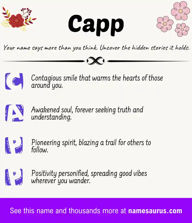 Acrostic poem about Capp.