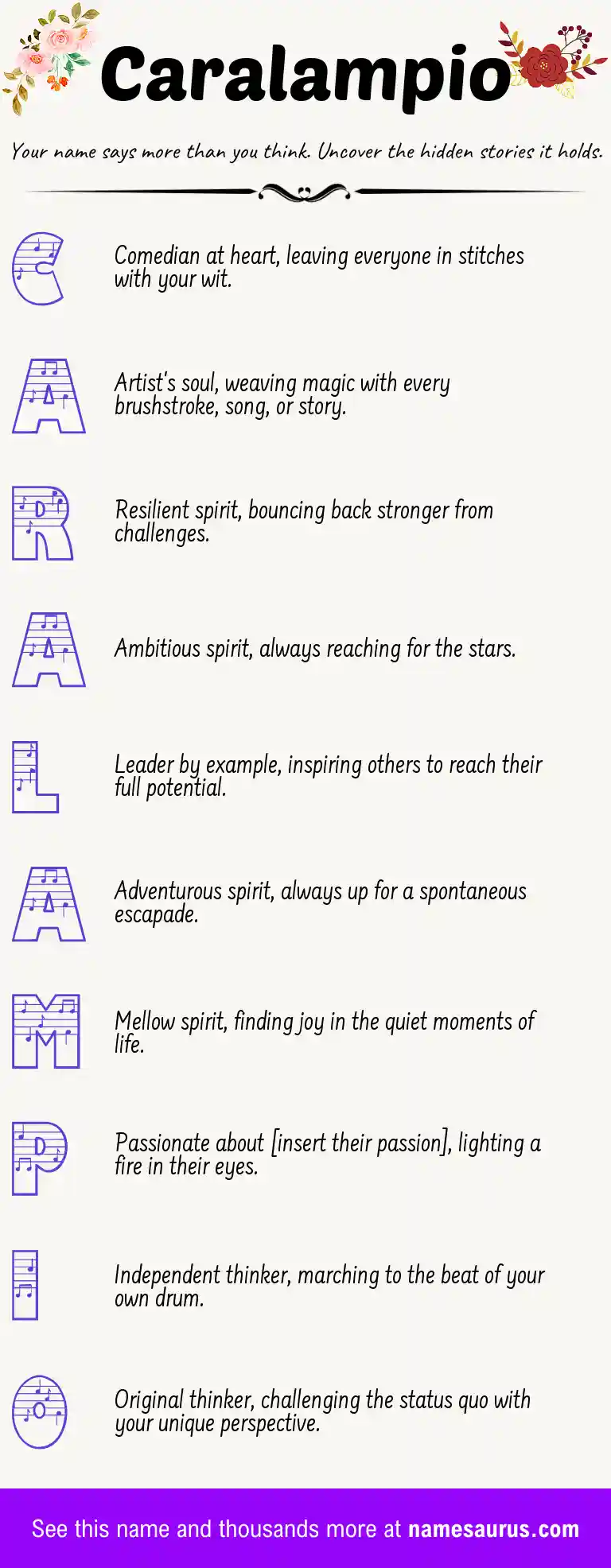 Acrostic poem about Caralampio.