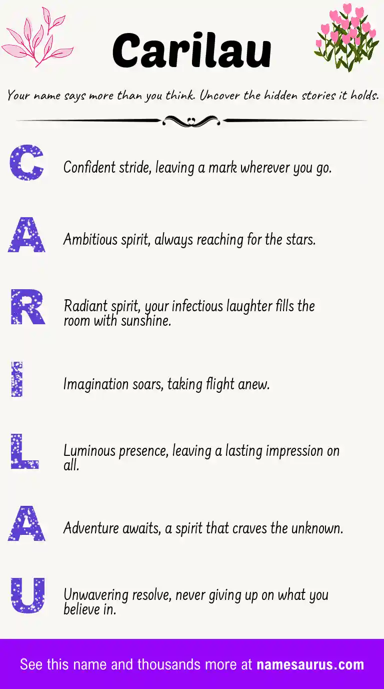 Acrostic poem about Carilau.