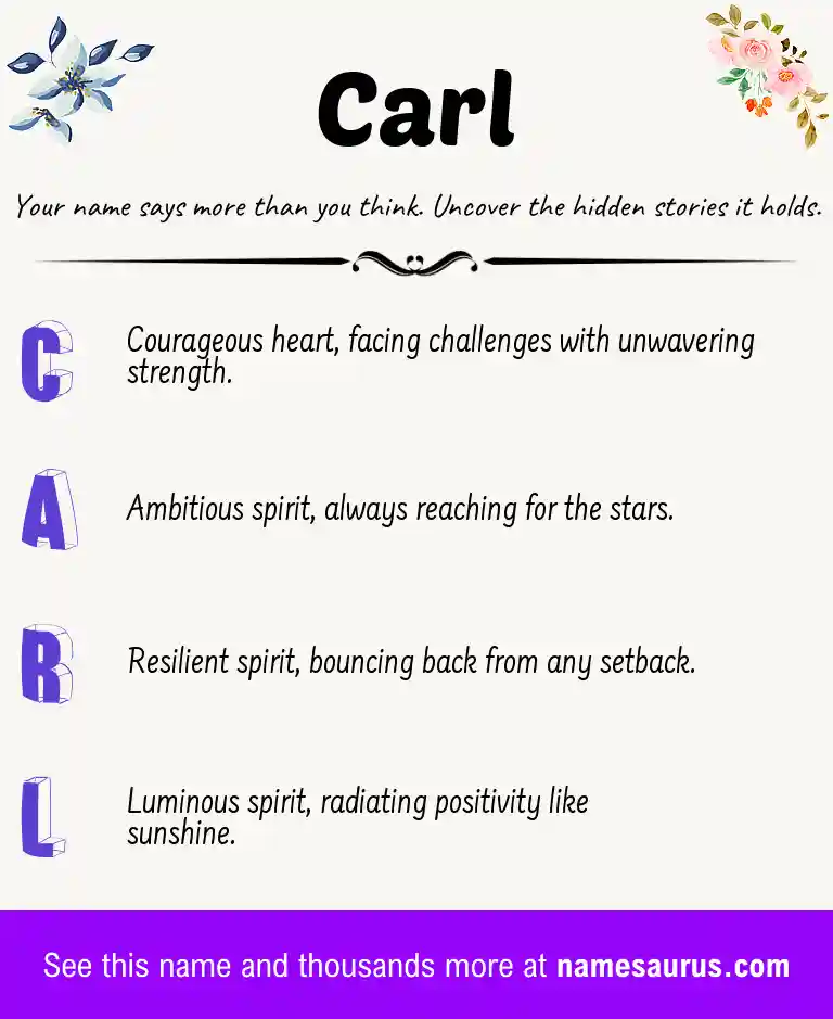 Acrostic poem about Carl.
