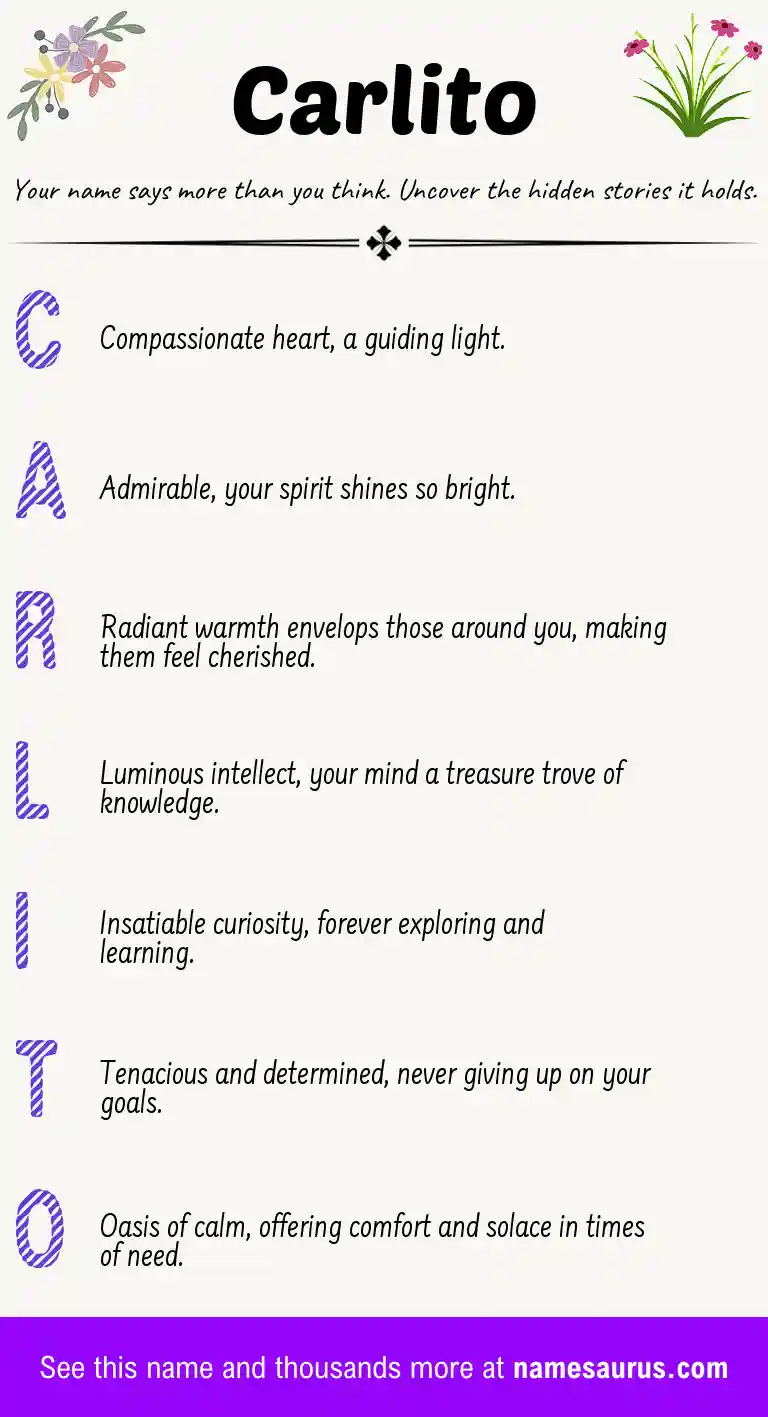Acrostic poem about Carlito.