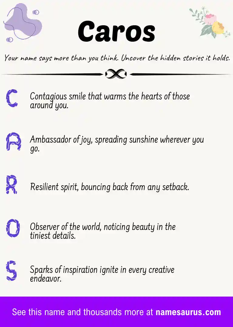Acrostic poem about Caros.