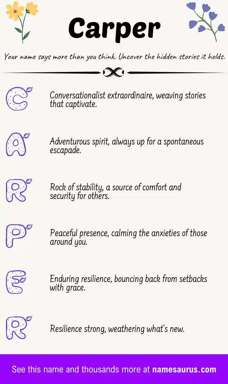 Acrostic poem about Carper.