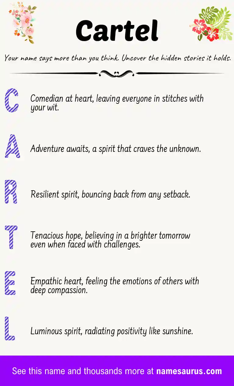 Acrostic poem about Cartel.