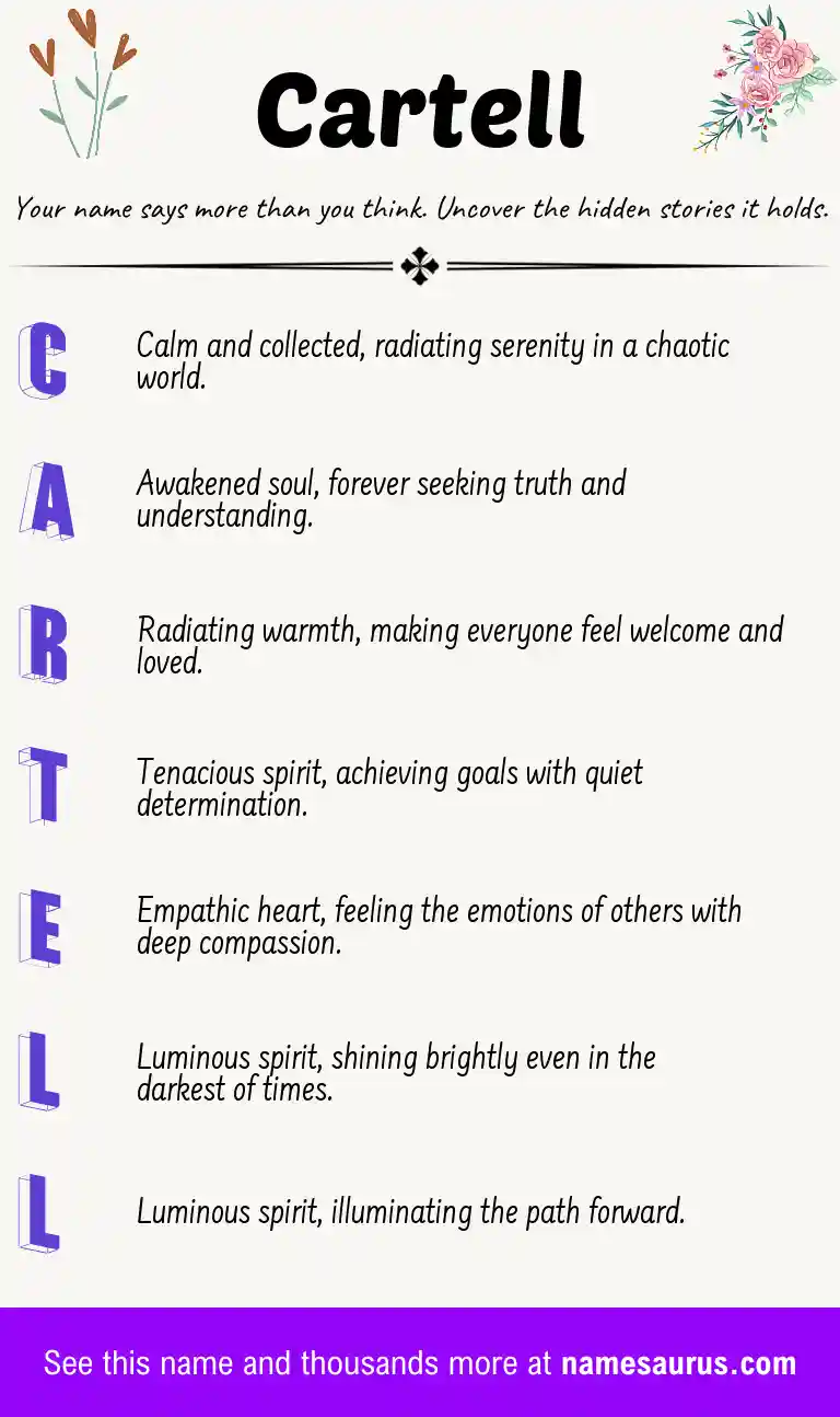 Acrostic poem about Cartell.
