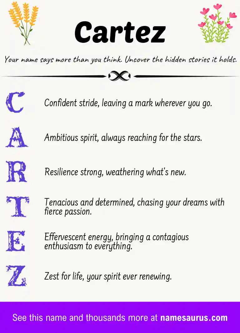 Acrostic poem about Cartez.