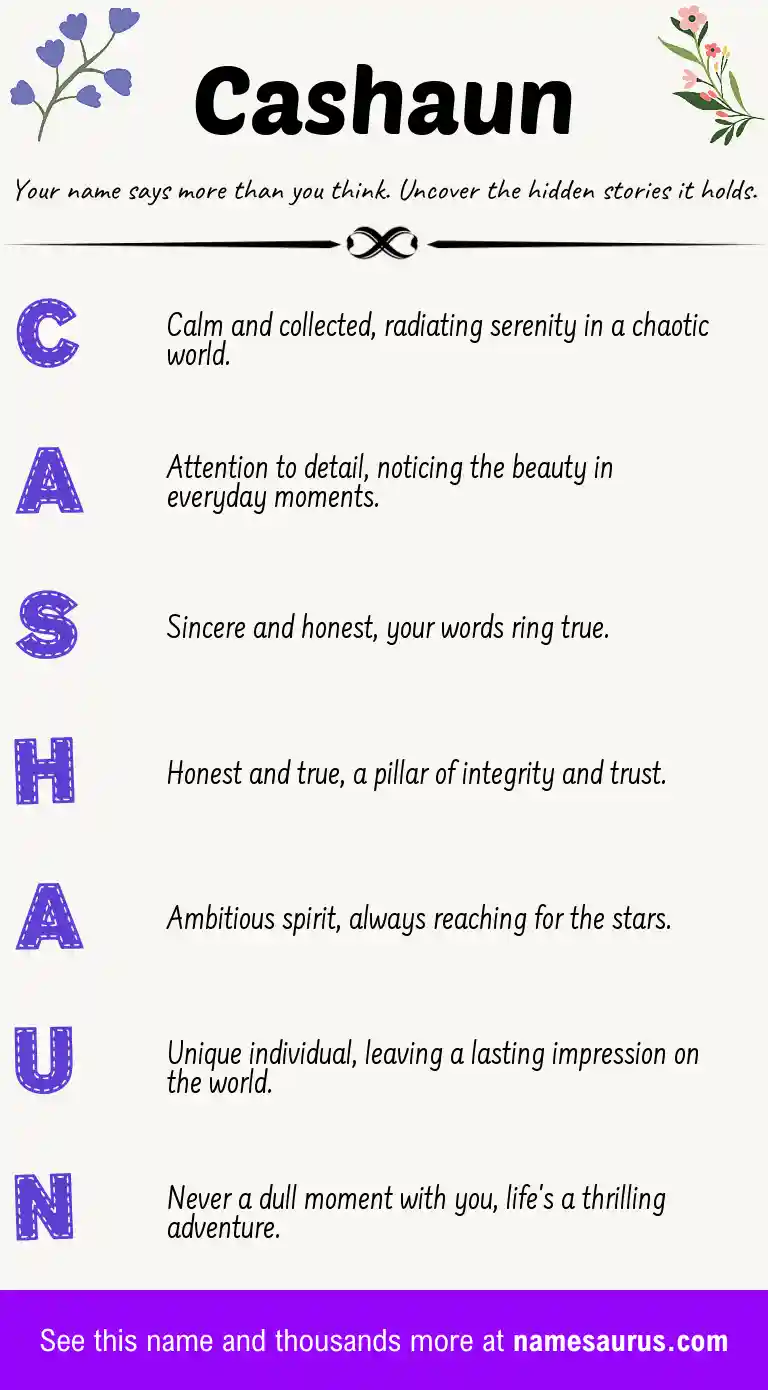 Acrostic poem about Cashaun.