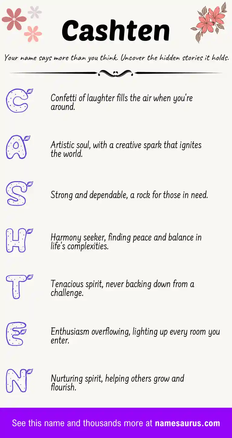 Acrostic poem about Cashten.