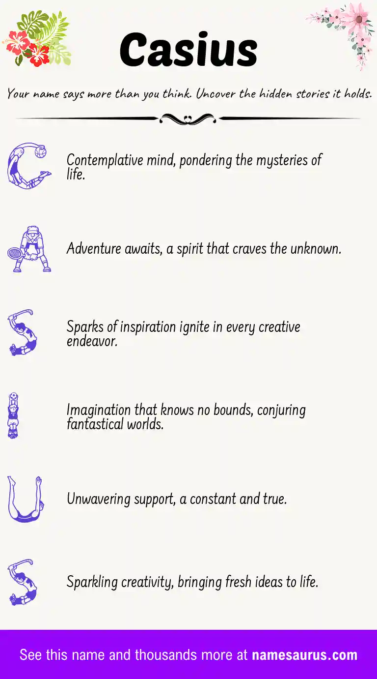 Acrostic poem about Casius.