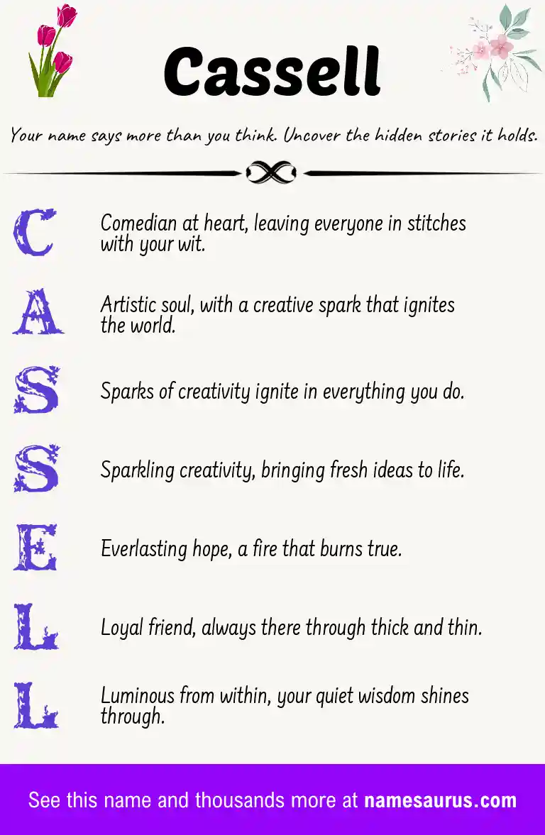 Acrostic poem about Cassell.