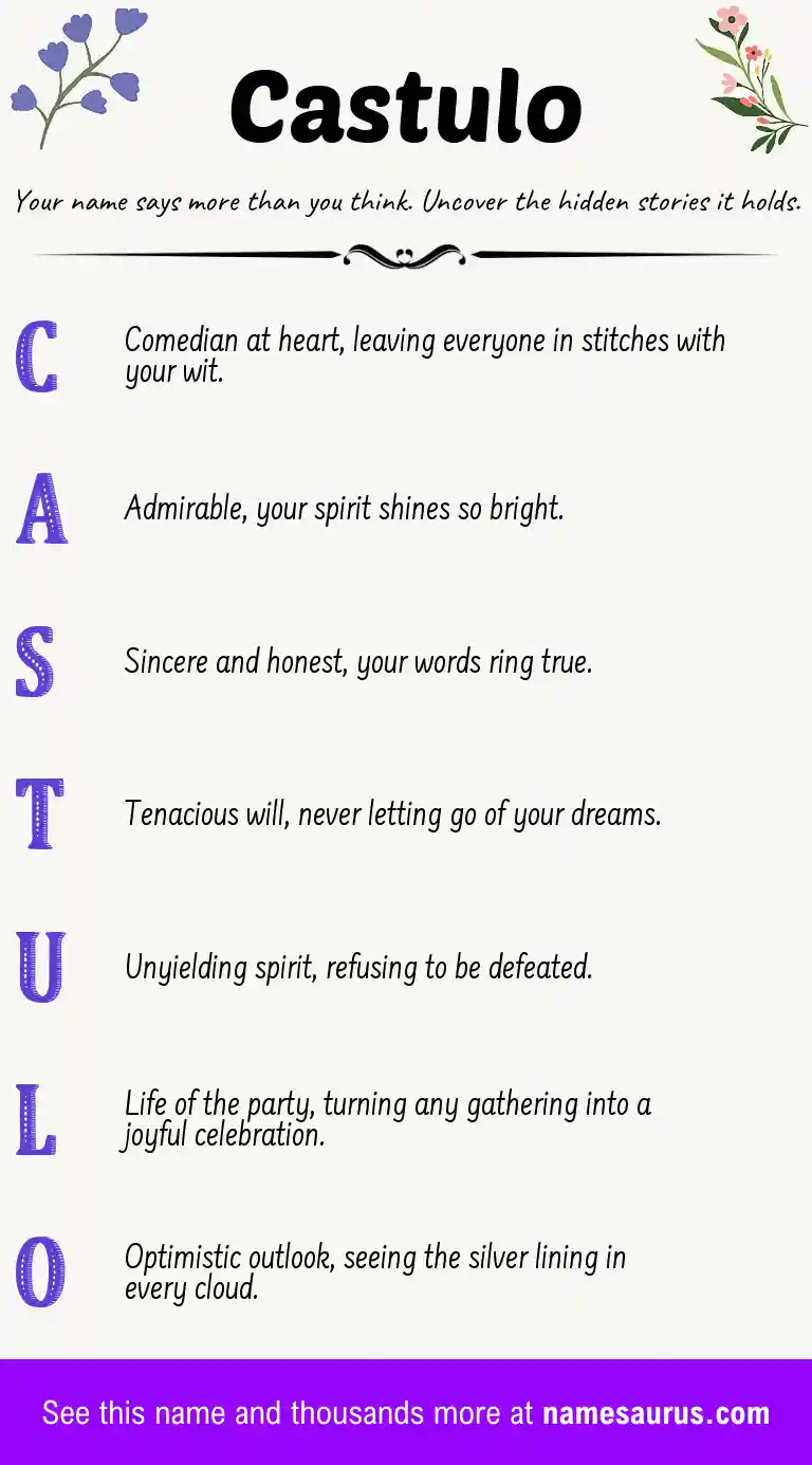 Acrostic poem about Castulo.