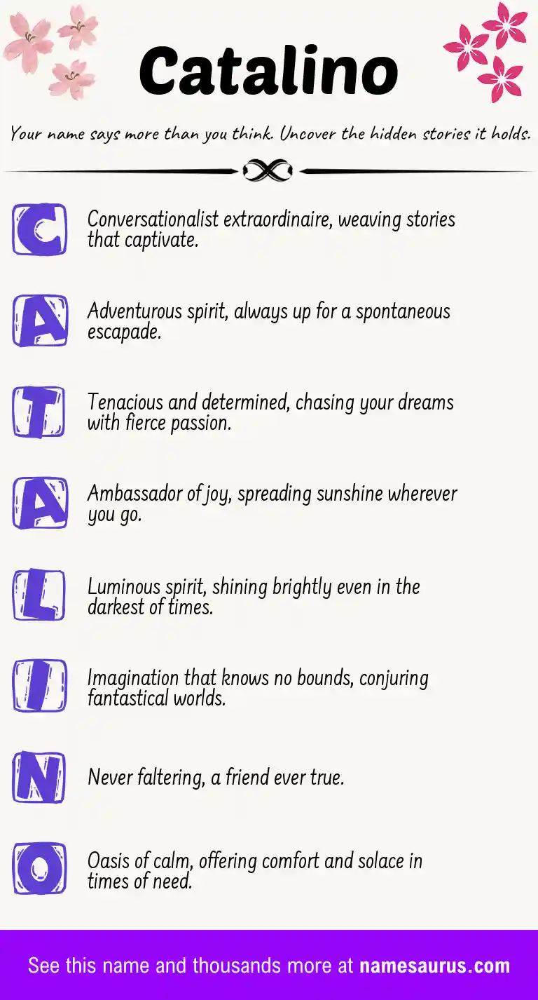 Acrostic poem about Catalino.