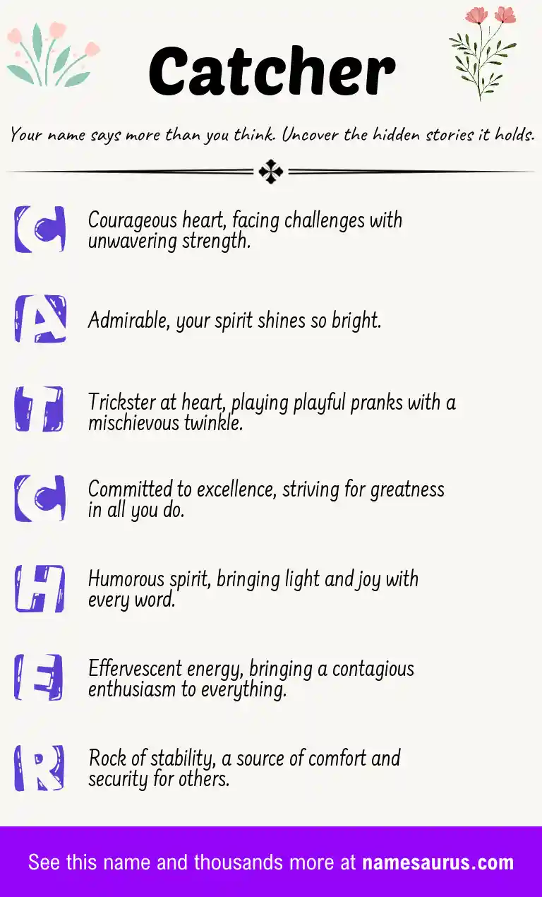 Acrostic poem about Catcher.