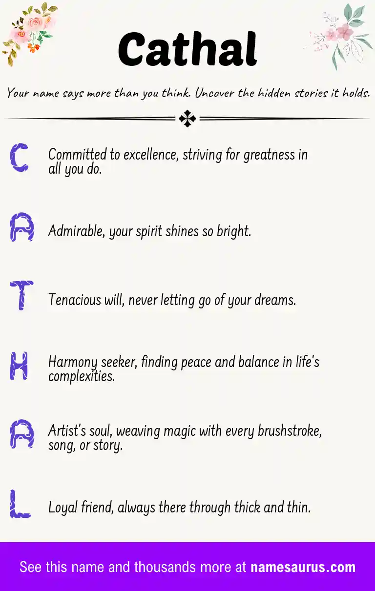 Acrostic poem about Cathal.