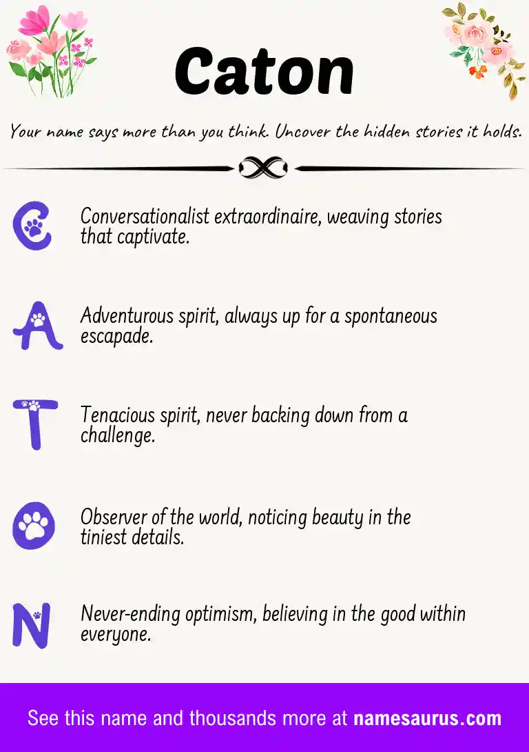 Acrostic poem about Caton.