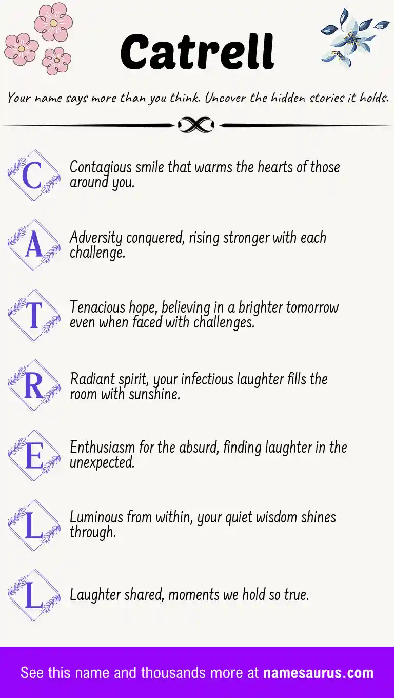 Acrostic poem about Catrell.