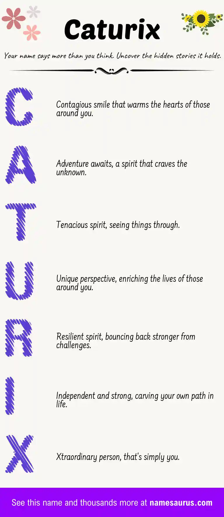 Acrostic poem about Caturix.