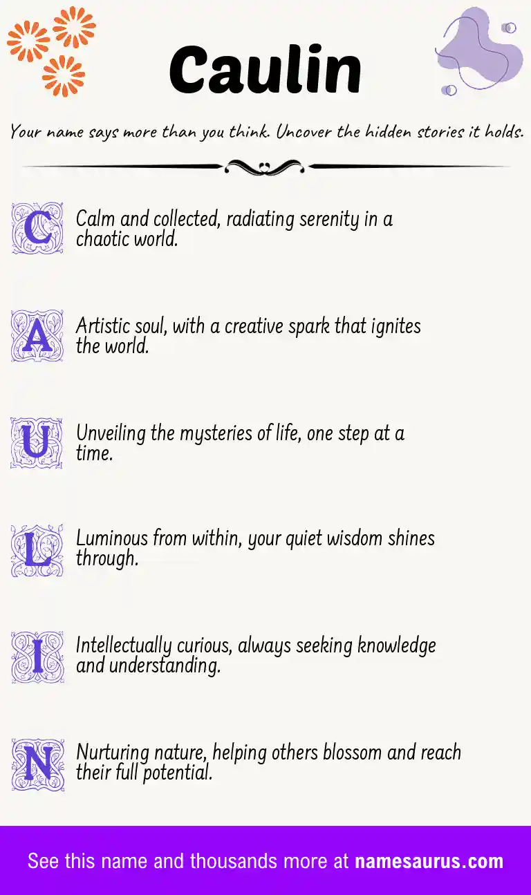 Acrostic poem about Caulin.
