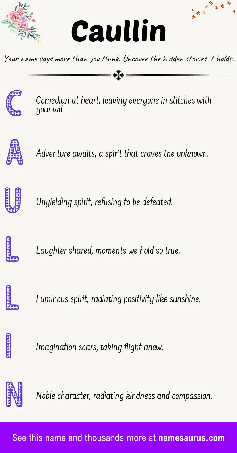 Acrostic poem about Caullin.