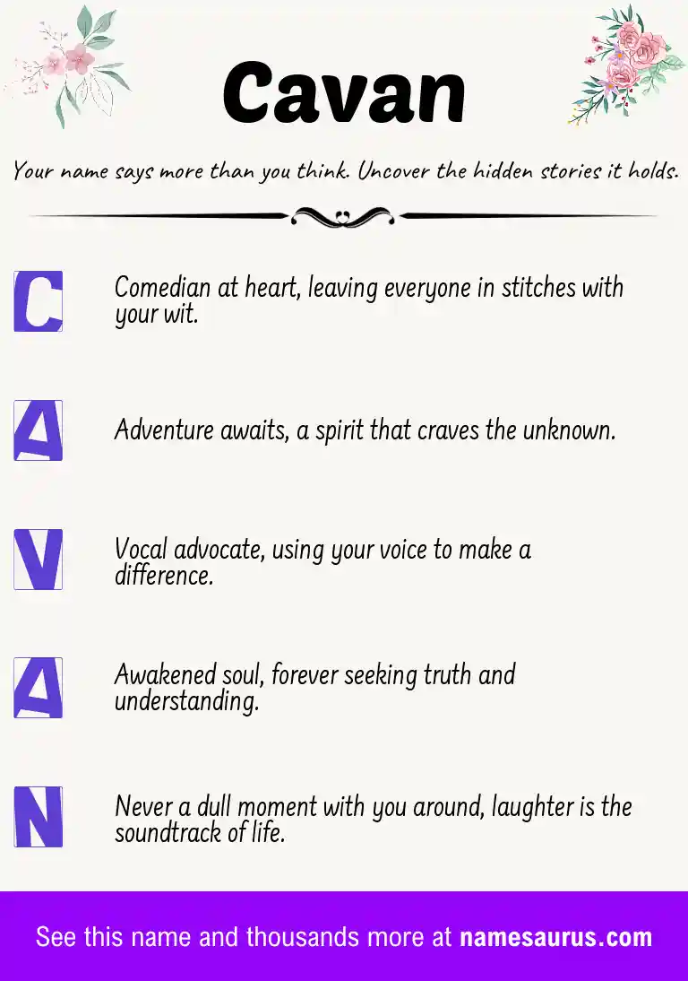 Acrostic poem about Cavan.