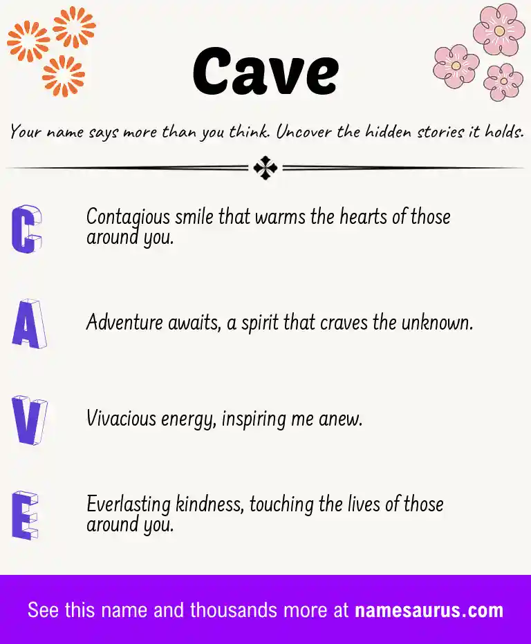 Acrostic poem about Cave.