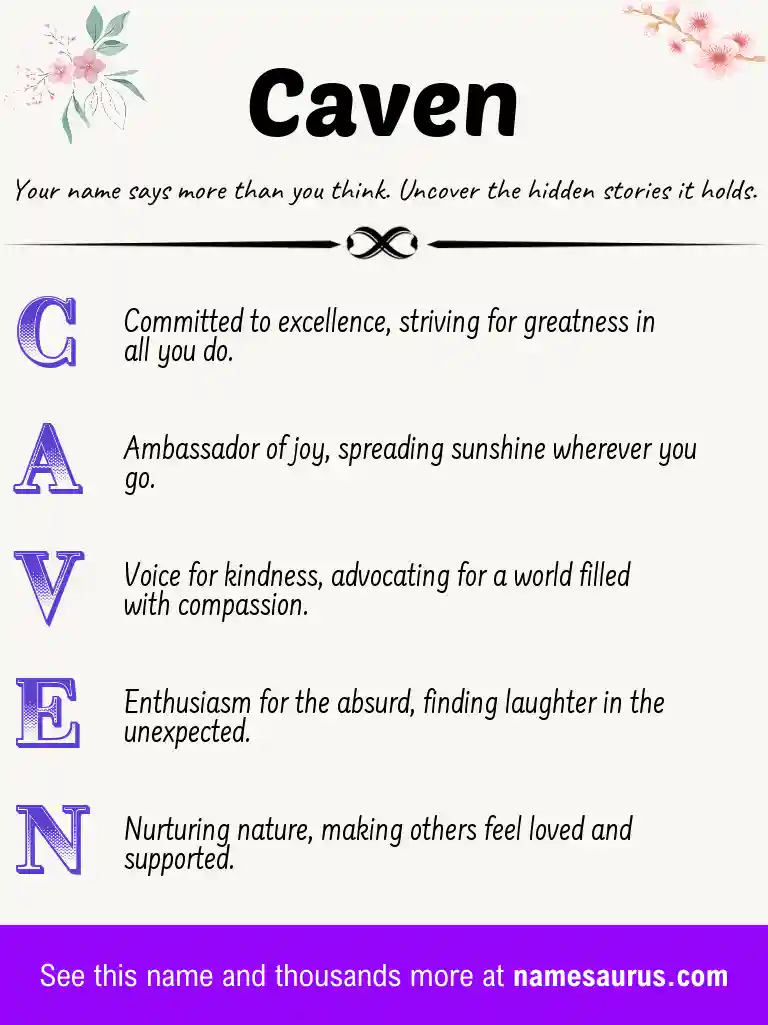 Acrostic poem about Caven.
