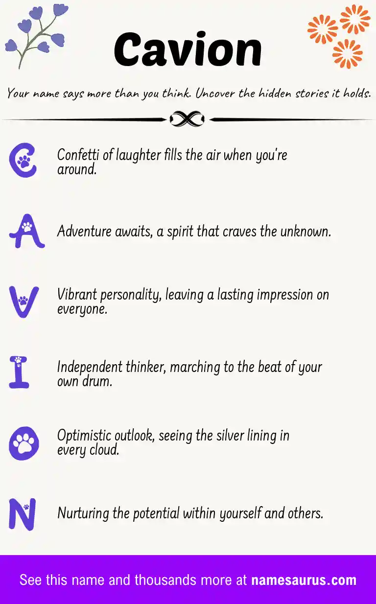 Acrostic poem about Cavion.