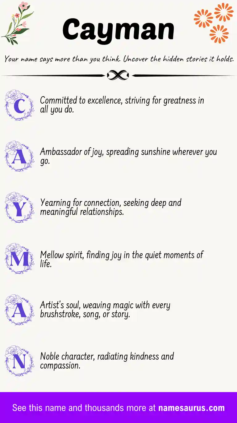 Acrostic poem about Cayman.