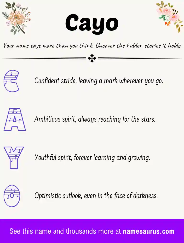 Acrostic poem about Cayo.