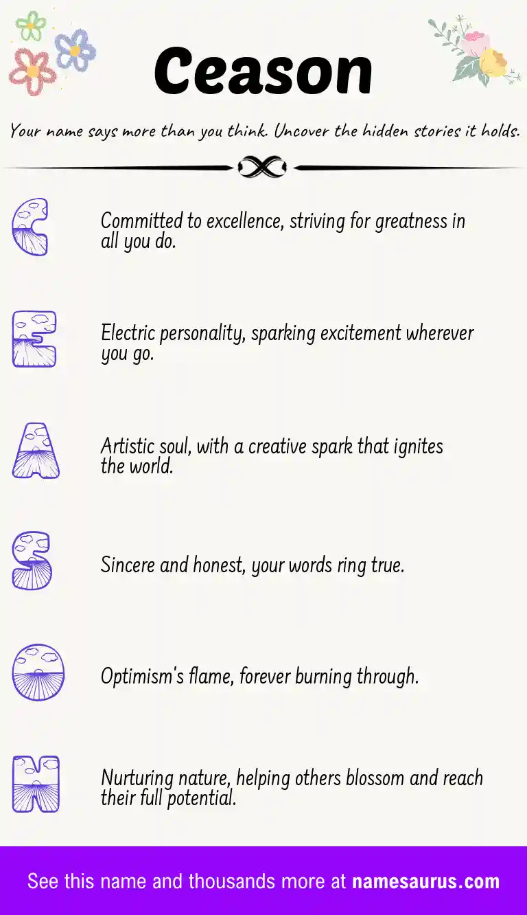 Acrostic poem about Ceason.