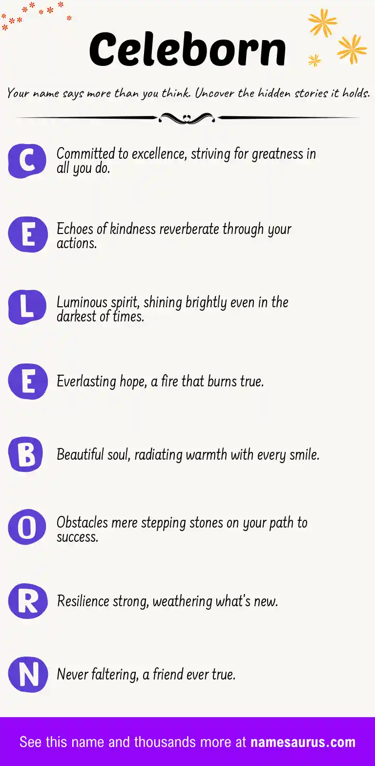 Acrostic poem about Celeborn.
